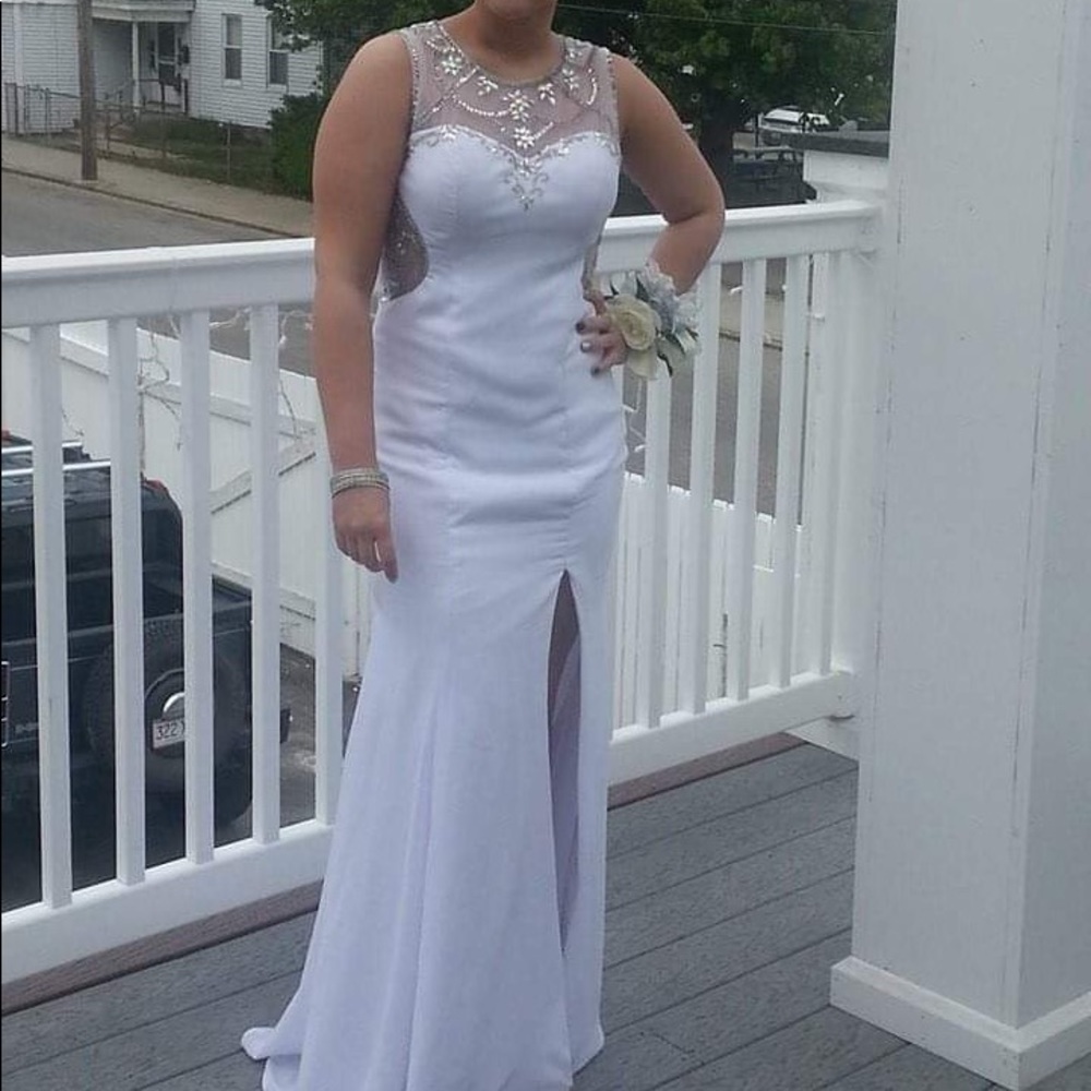 White prom dress